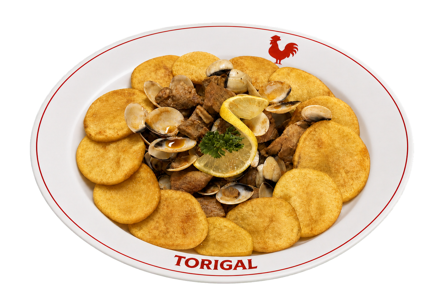 Porc à l’Alentejana, signature du Torigal