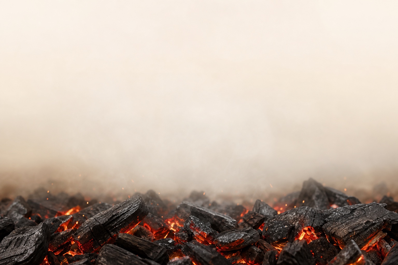Braises de charbon de bois dans la churrasqueira du Torigal