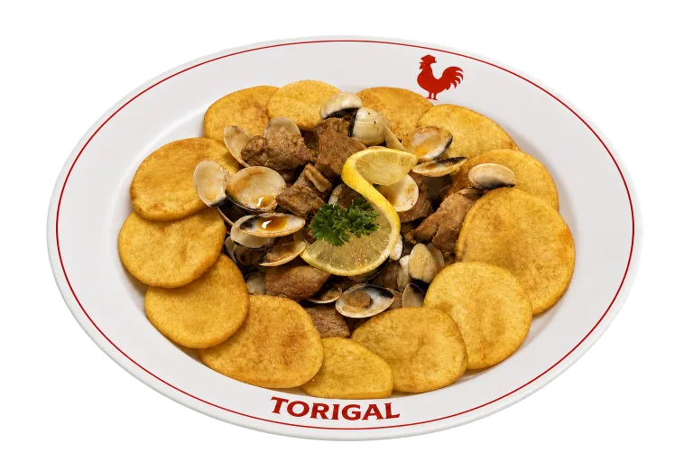 Porc à l’Alentejana, signature du Torigal