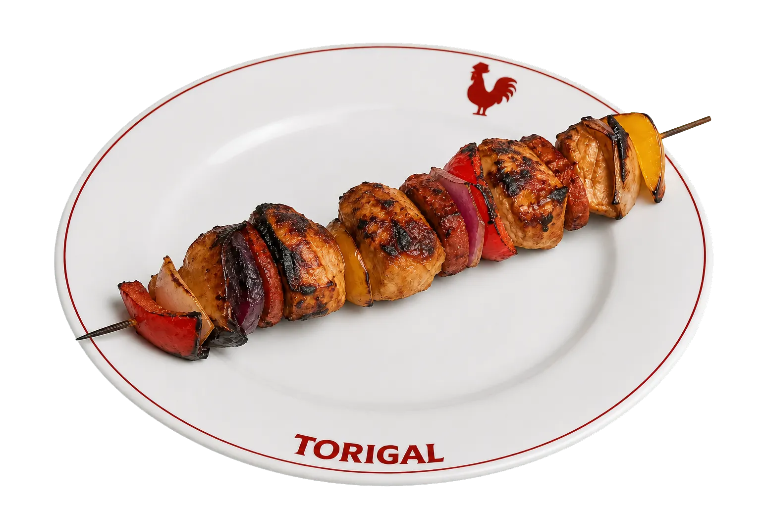 Brochette de dinde marinée