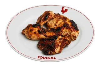 Demi-poulet mariné