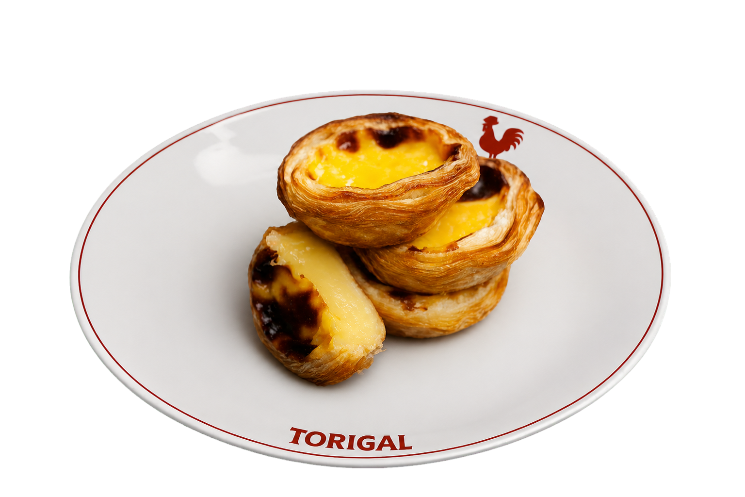 Pastéis de nata du Torigal montrant leur pâte et leur crème