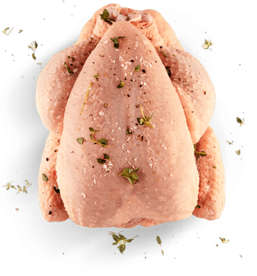 Poulet français préparé pour la marinade du Torigal