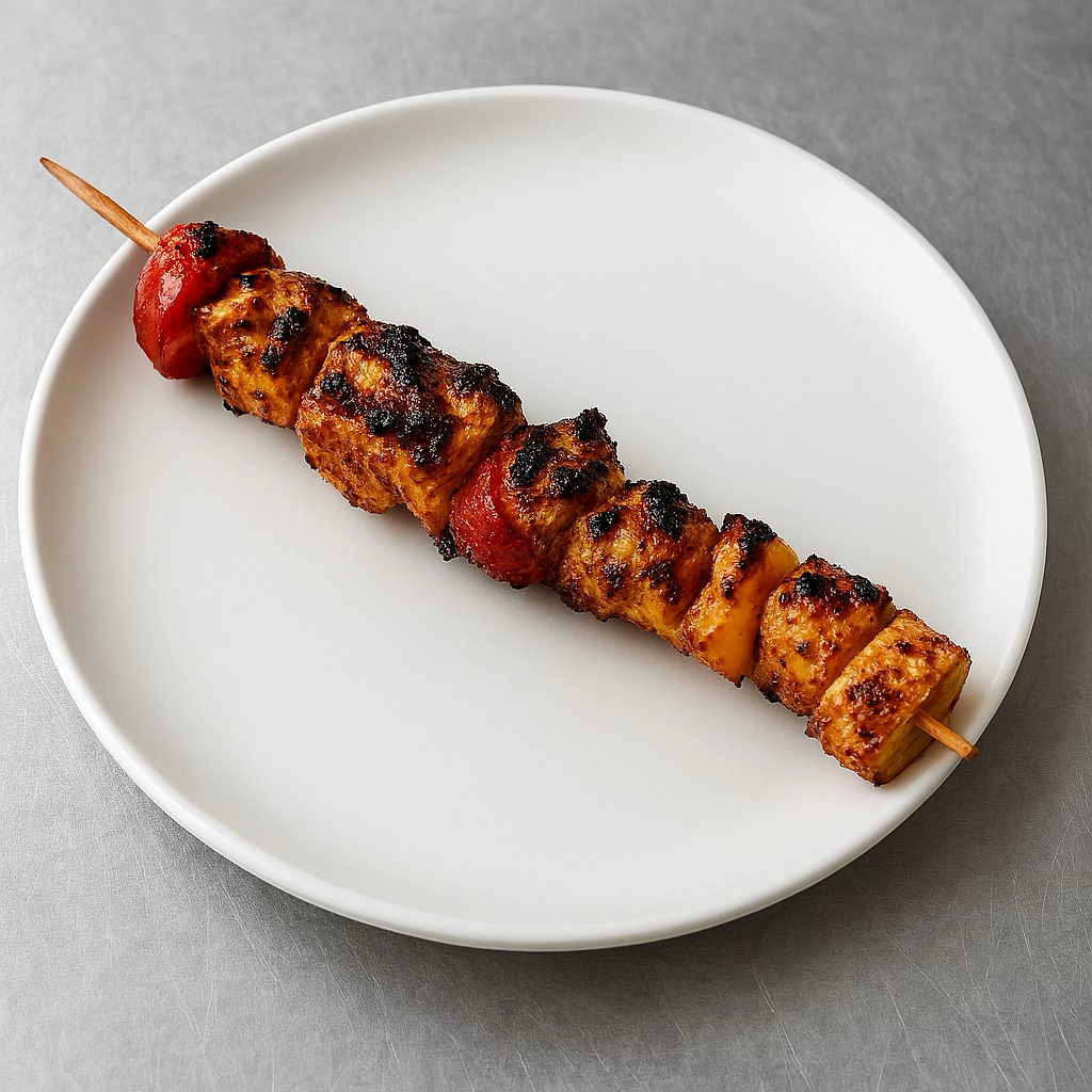 Brochette de dinde marinée